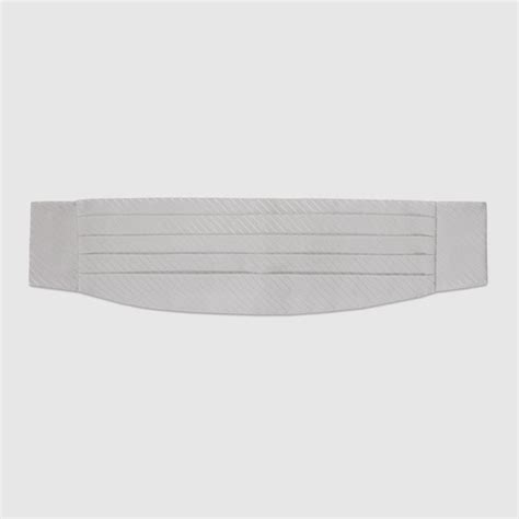 gucci cummerbund|Silk cummerbund in light grey .